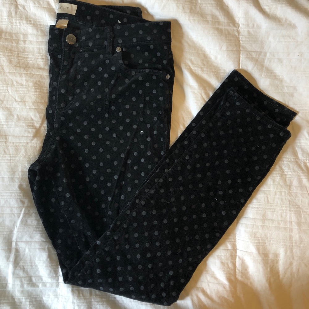 LOFT || polka dot modern skinny pants